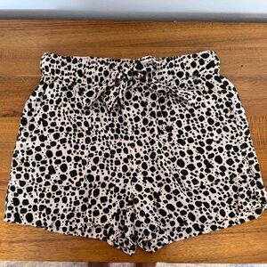 Sanctuary High Waist Black and White Leopard Print Shorts